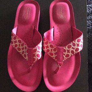 Coach pink sandals